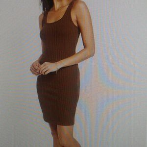 NWT Fitted Rib-Knit Tank Dress - Tall Medium